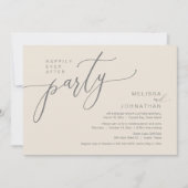 Invitation Heureux Jamais Après Le Dîner Mariage Elopement (Devant)