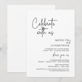 Invitation Heureux Jamais Après Le Dîner Mariage Elopement (Devant / Derrière)