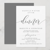 Invitation Heureux Jamais Après Le Dîner Mariage Elopement (Devant / Derrière)