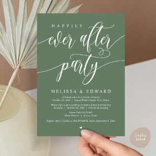 Invitation Heureux Jamais Après Le Dîner Mariage Elopement