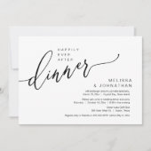 Invitation Heureux Jamais Après Le Dîner Mariage Elopement (Devant)