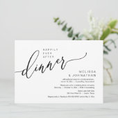 Invitation Heureux Jamais Après Le Dîner Mariage Elopement (Debout devant)