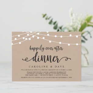 Invitation Heureux Jamais Après Le Dîner Mariage Elopement