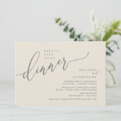 Invitation Heureux Jamais Après Le Dîner Mariage Elopement (Debout devant)