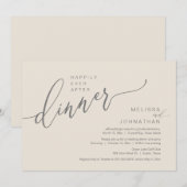 Invitation Heureux Jamais Après Le Dîner Mariage Elopement (Devant / Derrière)
