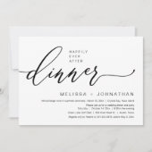 Invitation Heureux Jamais Après Le Dîner Mariage Elopement (Devant)
