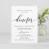 Invitation Heureux Jamais Après Le Dîner Mariage Elopement (Debout devant)