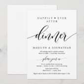Invitation Heureux Jamais Après Le Dîner Mariage Elopement (Devant / Derrière)