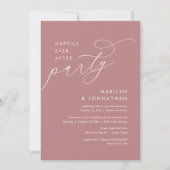 Invitation Heureux Jamais Après Le Dîner Mariage Elopement (Devant)