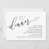 Invitation Heureux Jamais Après Le Dîner Mariage Elopement Pa (Devant)