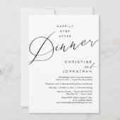 Invitation Heureux Jamais Après Le Dîner Mariage Elopement Sc (Devant)