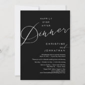 Invitation Heureux Jamais Après Le Dîner Mariage Elopement Sc (Devant)