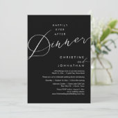 Invitation Heureux Jamais Après Le Dîner Mariage Elopement Sc (Debout devant)