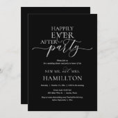 Invitation Heureux Jamais Après Le Dîner Mariage Soirée Dark  (Devant / Derrière)