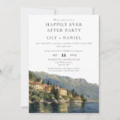 Invitation Heureux jamais après le lac de Côme Italie Mariage (Devant)