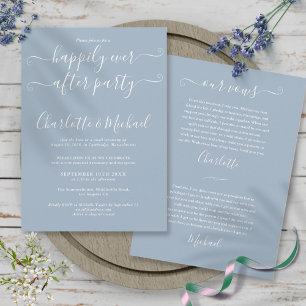 Invitation Heureux Jamais après le Mariage de la fête Vows Du