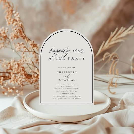 Invitation Heureux Jamais après le Mariage de l'Elopement min
