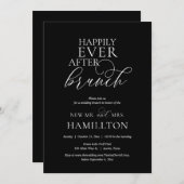 Invitation Heureux Jamais après le mariage de poste Brunch, N (Devant / Derrière)