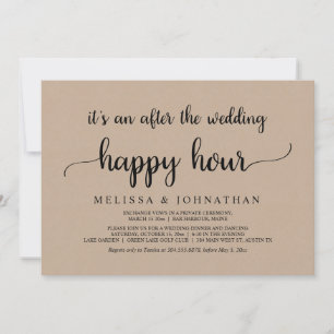 Invitation Heureux Jamais Après Le Mariage Elopement Bonne He