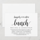 Invitation Heureux Jamais après le Mariage Elopement déjeuner (Devant / Derrière)