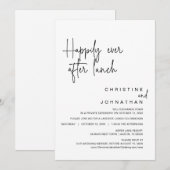 Invitation Heureux Jamais après le Mariage Elopement déjeuner (Devant / Derrière)