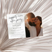 Invitation Heureux Jamais après le Mariage photo moderne du p