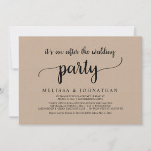 Invitation Heureux Jamais après le parti de l'Elopement Maria