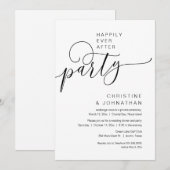 Invitation Heureux Jamais après le parti Mariage Elopement (Devant / Derrière)