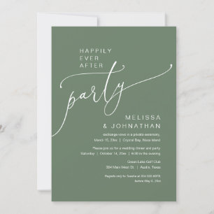 Invitation Heureux Jamais après le parti Mariage Elopement