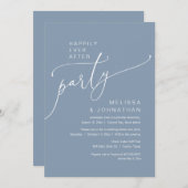 Invitation Heureux Jamais après le parti Mariage Elopement (Devant / Derrière)