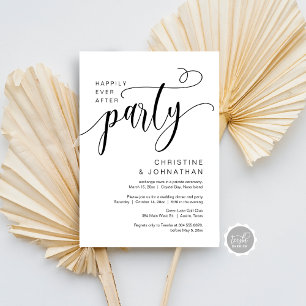 Invitation Heureux Jamais après le parti Mariage Elopement