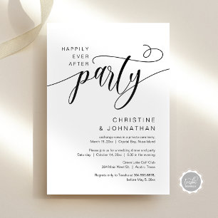 Invitation Heureux Jamais après le parti Mariage Elopement