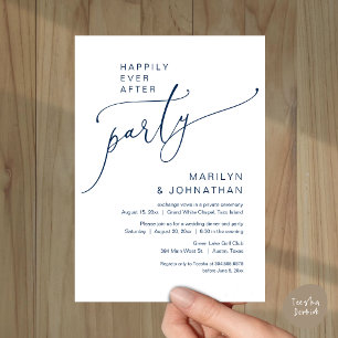 Invitation Heureux Jamais après le parti Mariage Elopement