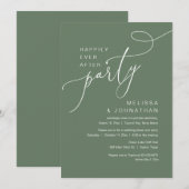 Invitation Heureux Jamais après le parti Mariage Elopement (Devant / Derrière)