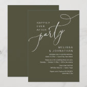 Invitation Heureux Jamais après le parti Mariage Elopement (Devant / Derrière)