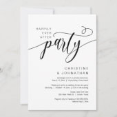 Invitation Heureux Jamais après le parti Mariage Elopement (Devant)