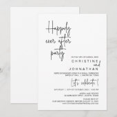 Invitation Heureux Jamais après le parti Mariage Elopement (Devant / Derrière)