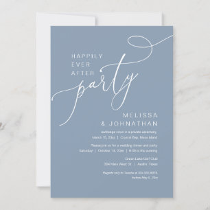 Invitation Heureux Jamais après le parti Mariage Elopement