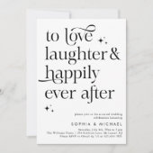 Invitation Heureux Jamais après le script Décontracté Mariage (Devant)