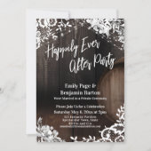 Invitation Heureux Jamais Après Le Vin De Fête Baril Dentelle (Devant)