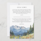 Invitation Heureux Jamais après les vaches Rustic Mountain Ma (Dos)