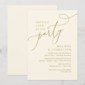 Invitation Heureux Jamais après l'invitation du parti Mariage (Devant / Derrière)