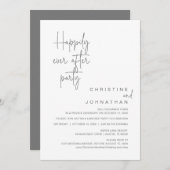 Invitation Heureux Jamais après l'invitation du parti Mariage (Devant / Derrière)