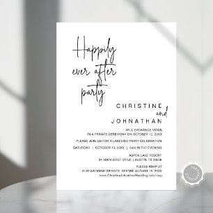 Invitation Heureux Jamais après l'invitation du parti Mariage