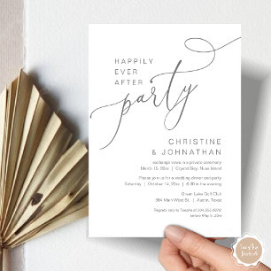 Invitation Heureux Jamais après l'invitation du parti Mariage