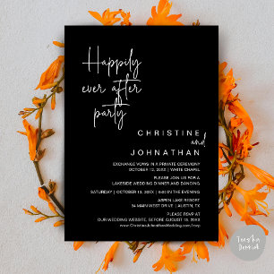 Invitation Heureux Jamais après l'invitation du parti Mariage