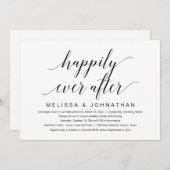 Invitation Heureux Jamais après l'invitation du parti Mariage (Devant / Derrière)