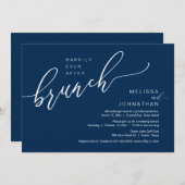 Invitation Heureux Jamais après Mariage Elopement Brunch (Devant / Derrière)