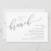 Invitation Heureux Jamais après Mariage Elopement Brunch (Devant)