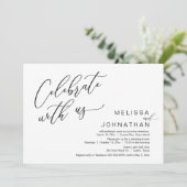 Invitation Heureux Jamais après Mariage Elopement Brunch (Debout devant)